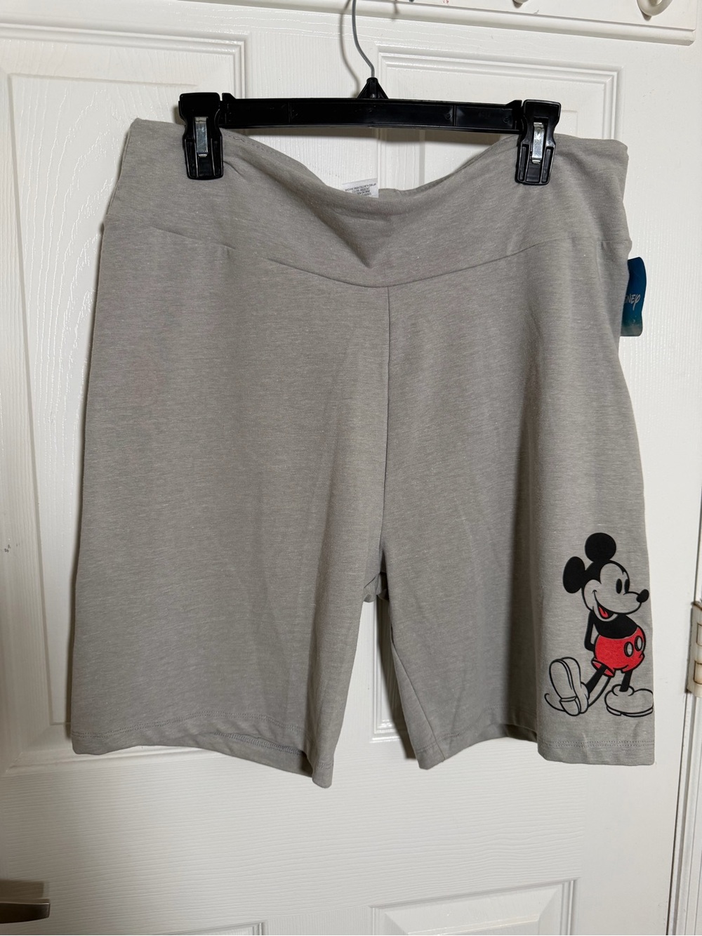 Disney Gray Bike Shorts with Mickey Graphic